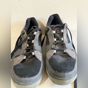 Patagonia Men's Gray and Charcoal Suede-Textile Sneakers